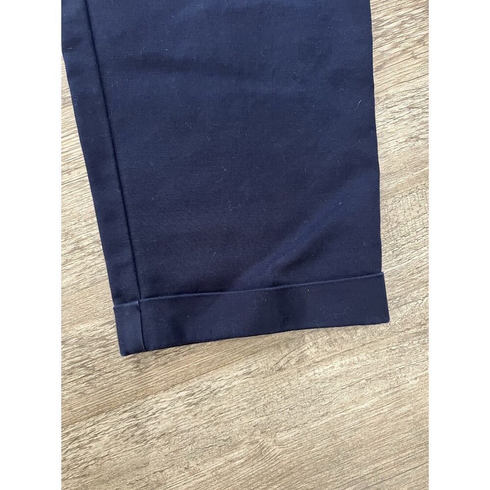 Chico's So Slimming Size 1 (Medium 8) Crop Navy Blue Dress Pants EUC - Picture 3 of 7